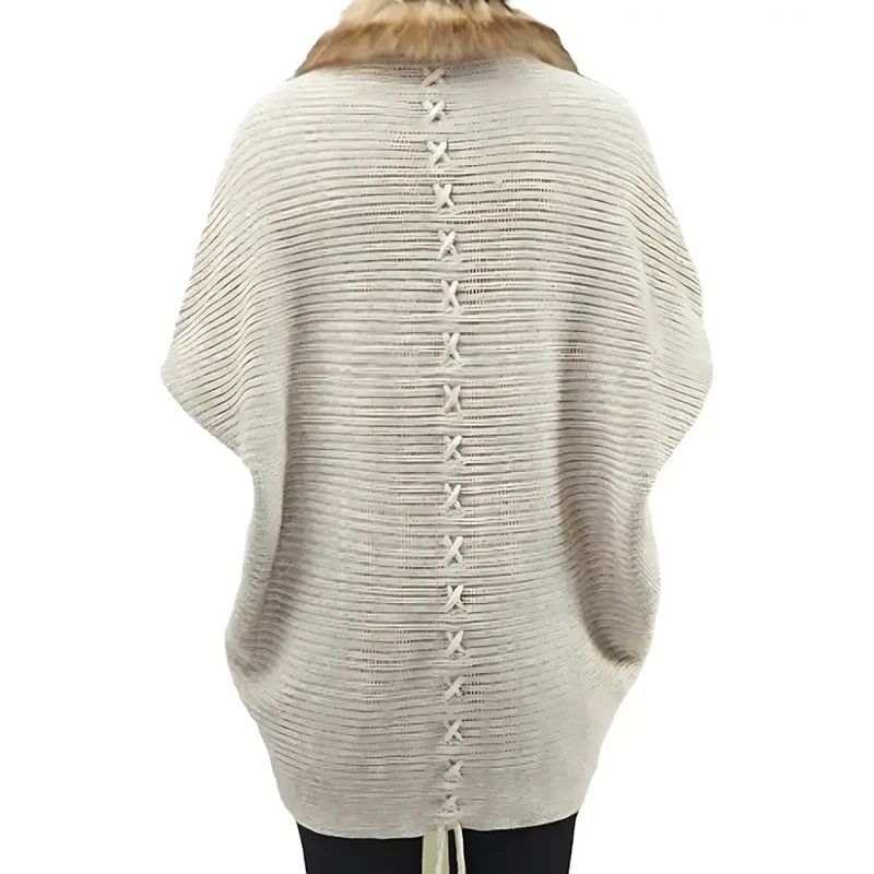 Poncho en laine femme