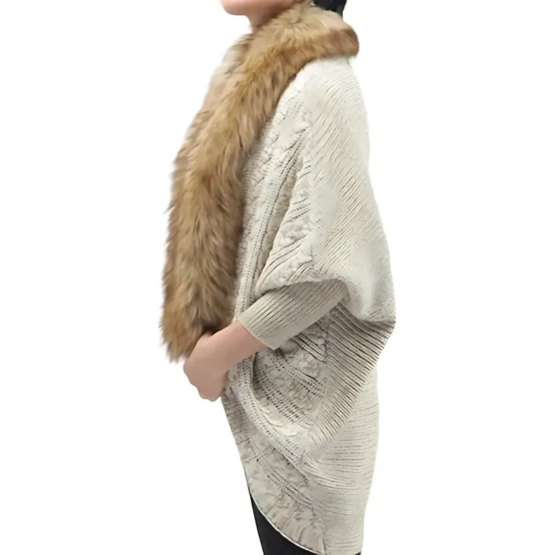 Poncho en laine femme