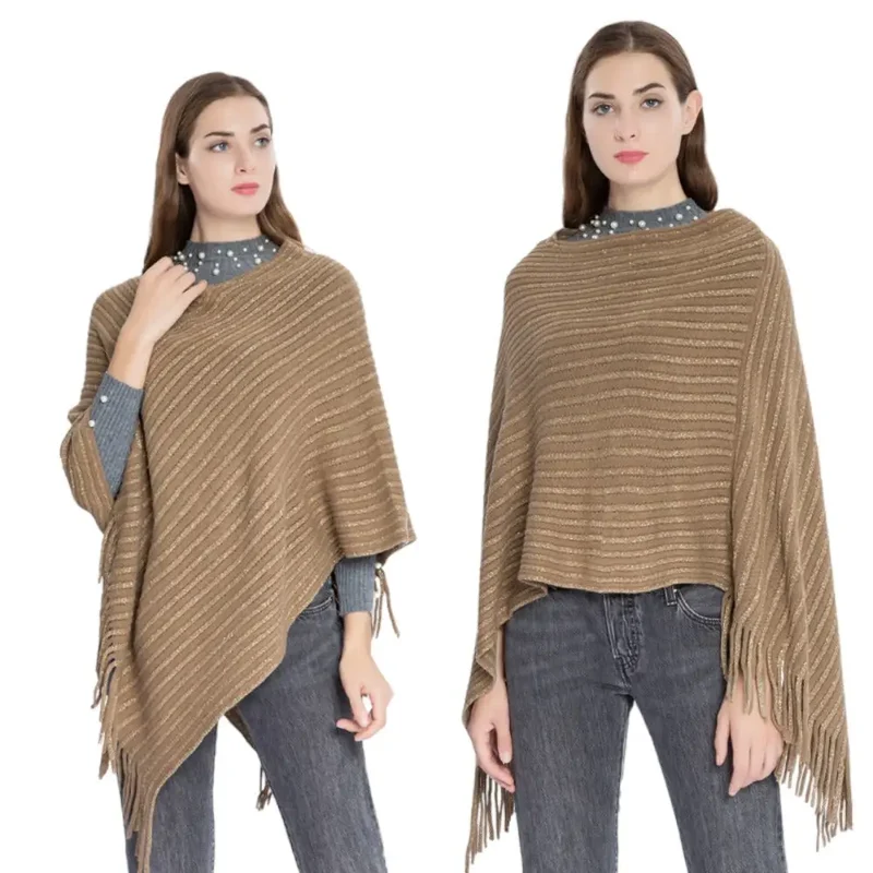 Poncho femme couleur