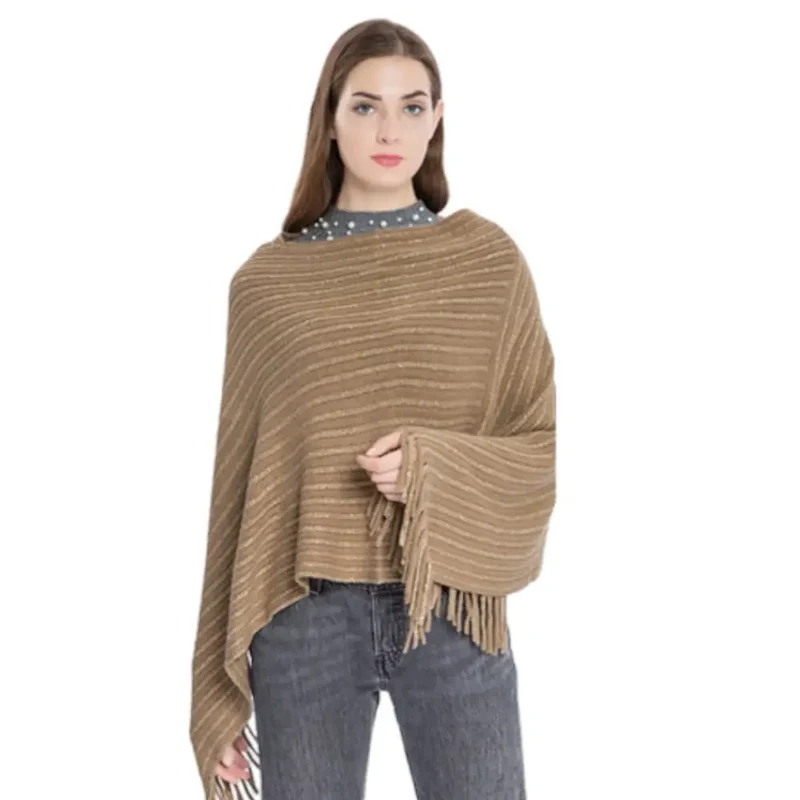 Poncho femme couleur