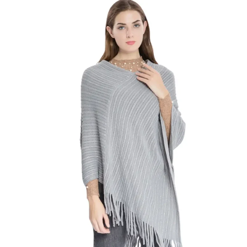Poncho femme couleur