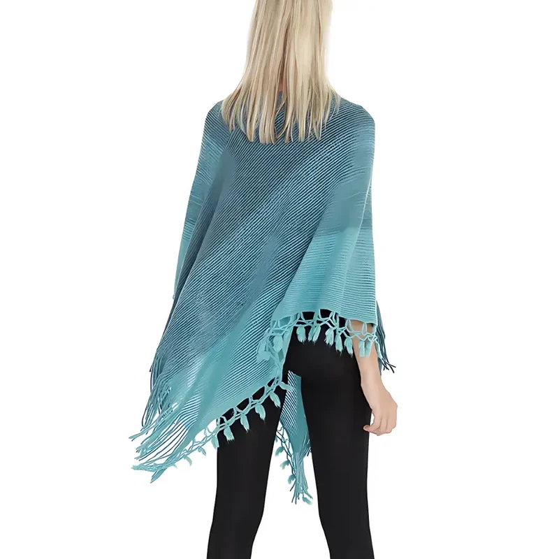 Poncho femme court