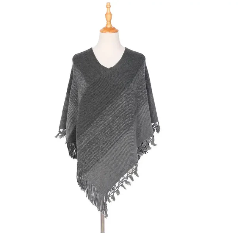 Poncho femme court