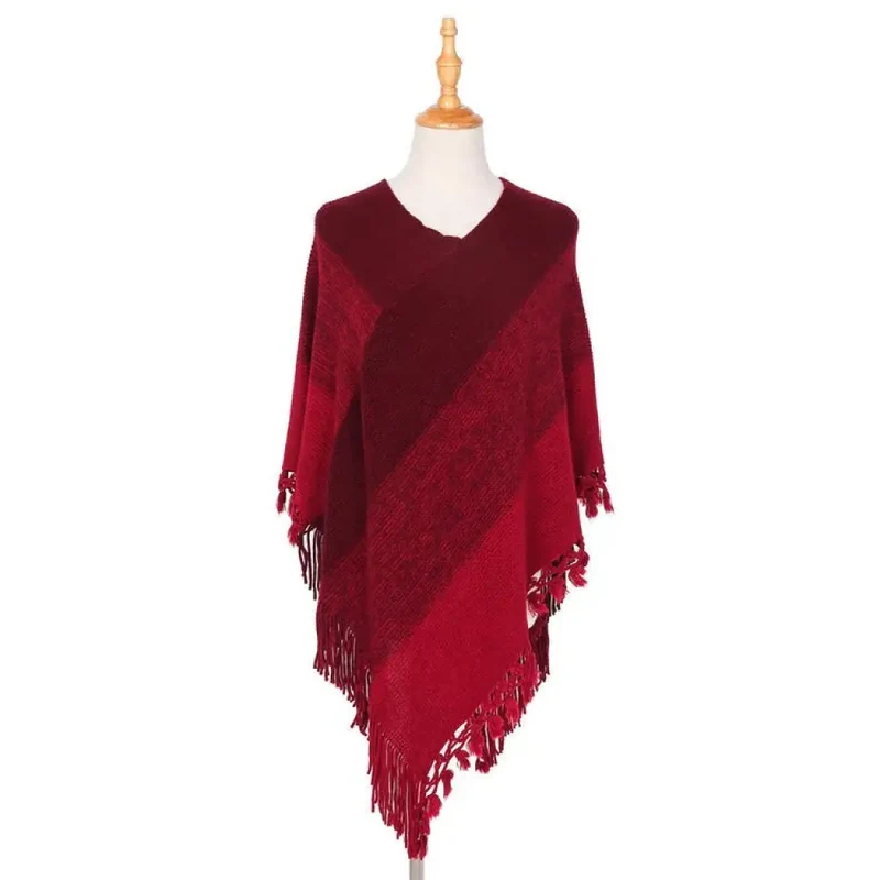 Poncho femme court