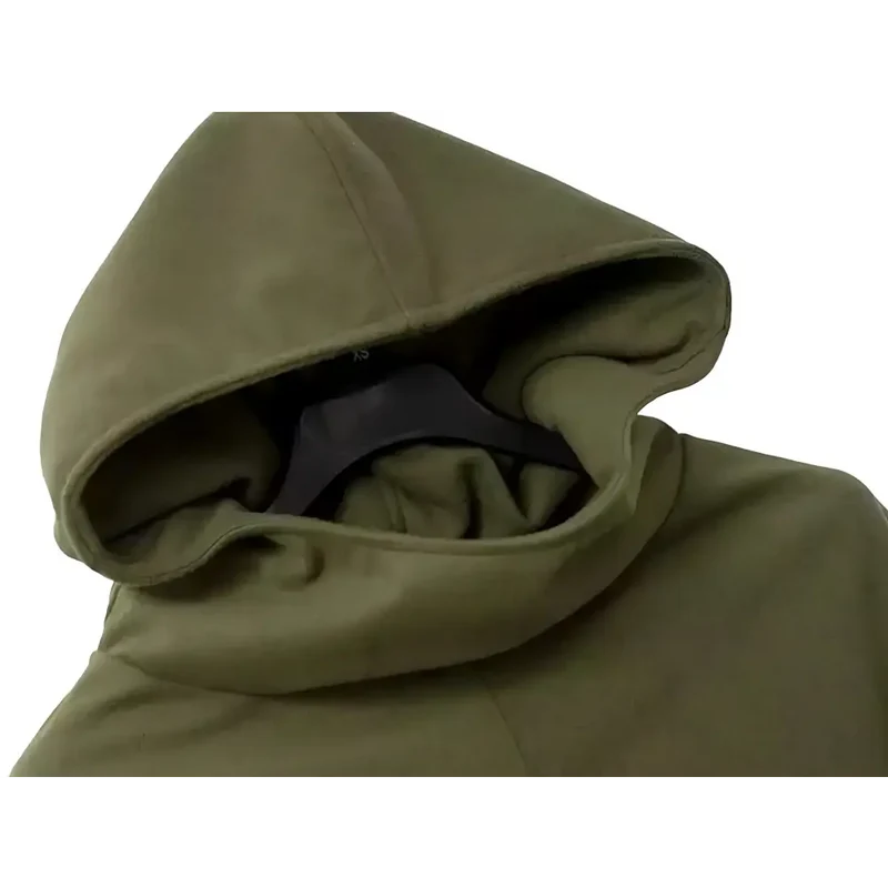 Poncho long a capuche femme