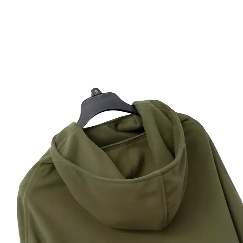 Poncho long a capuche femme