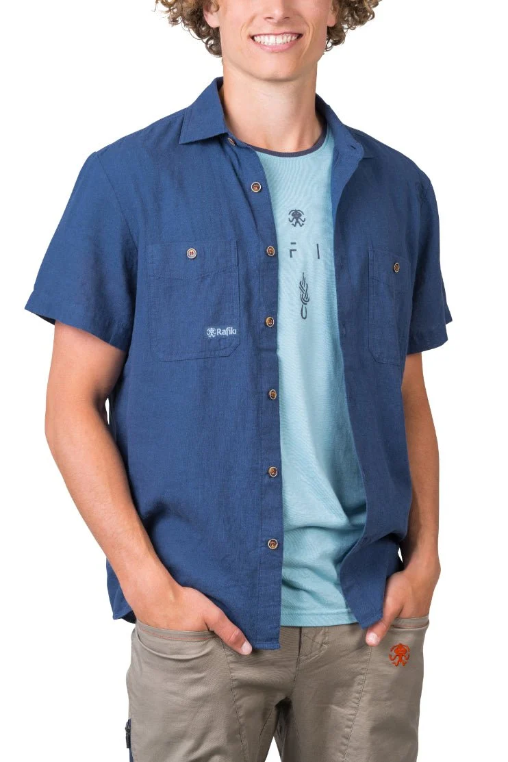 Chemisette de randonnée en coton et lin pour homme "Rafiki − JAM"
