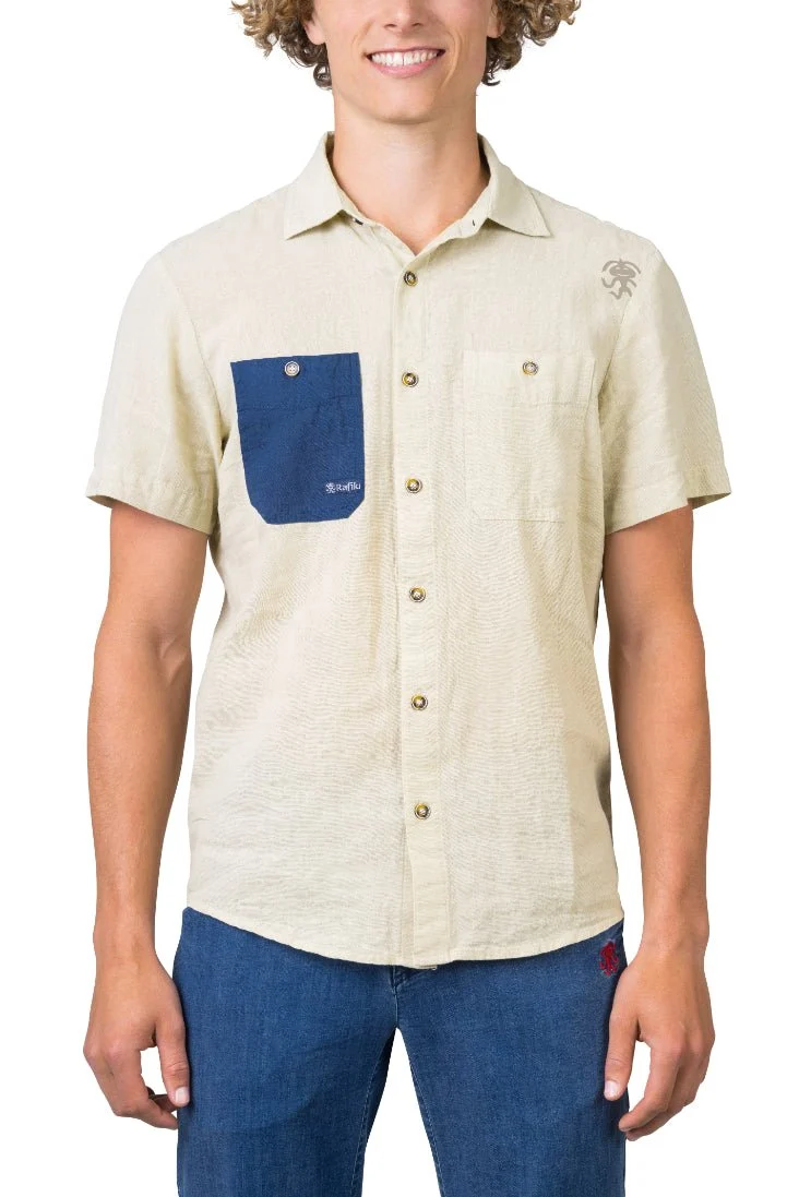 Chemisette de randonnée en coton et lin pour homme "Rafiki − JAM"