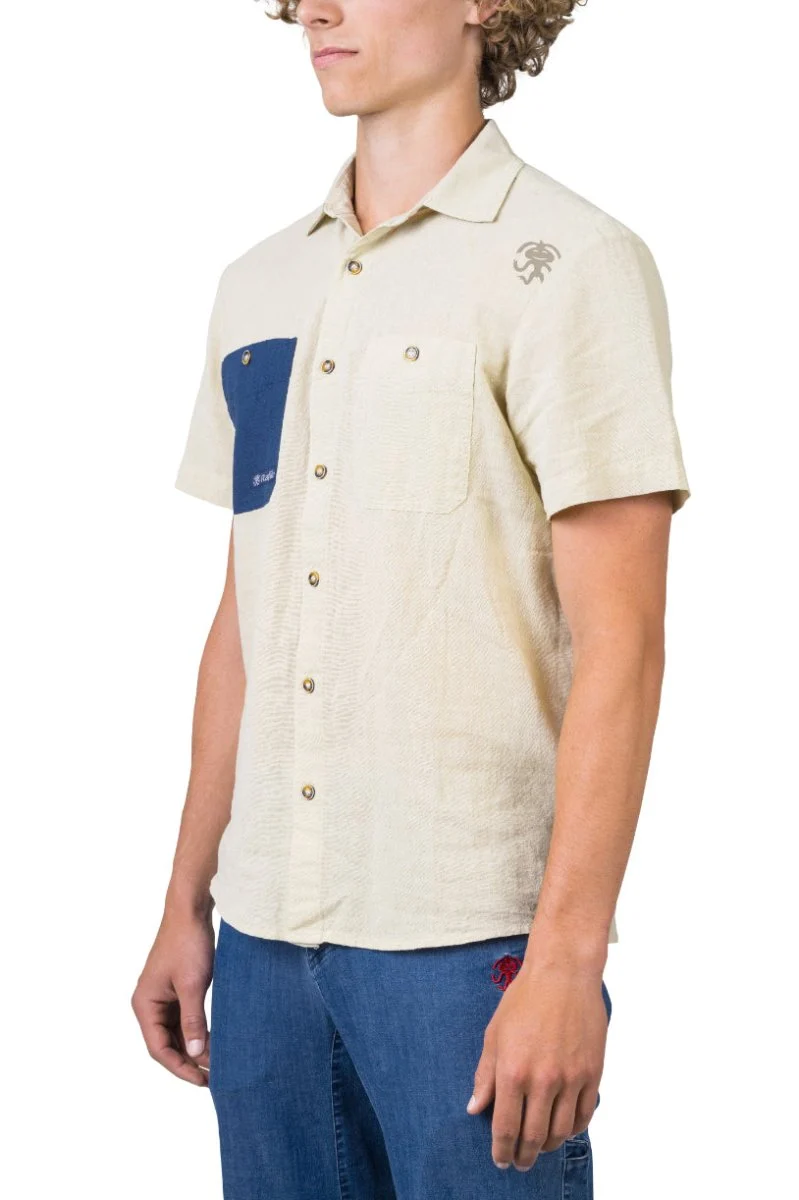 Chemisette de randonnée en coton et lin pour homme "Rafiki − JAM"