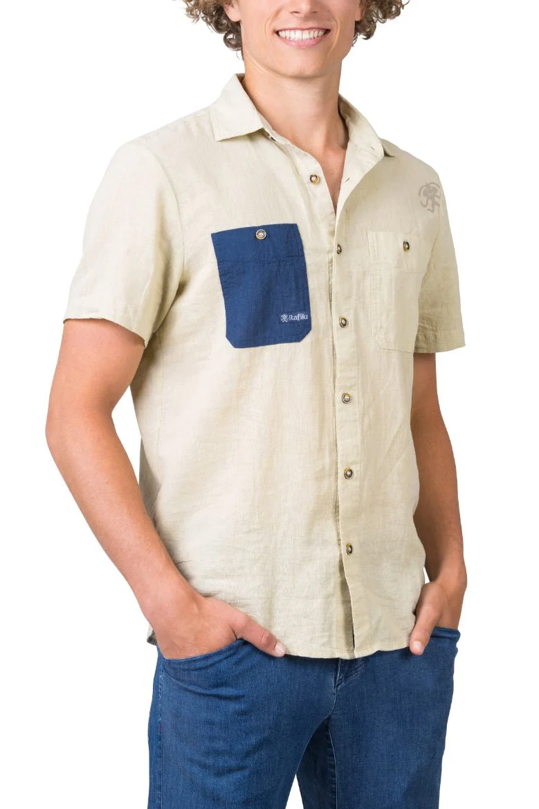 Chemisette de randonnée en coton et lin pour homme "Rafiki − JAM"