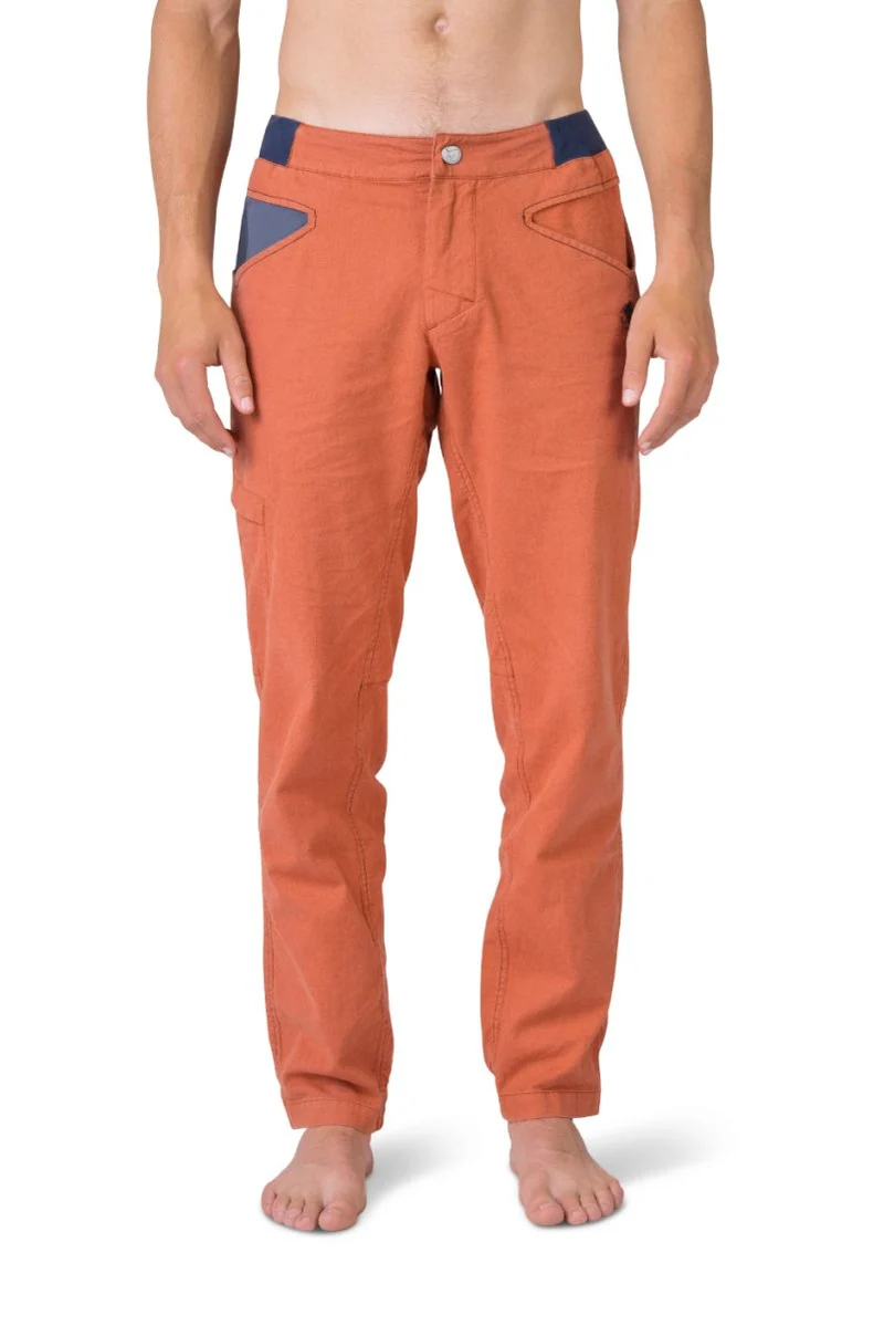 Pantalon de randonnée et d'escalade en tissu mixte lin / coton pour homme "Rafiki − GRIP"