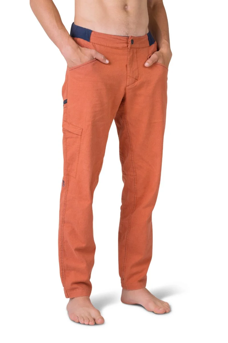 Pantalon de randonnée et d'escalade en tissu mixte lin / coton pour homme "Rafiki − GRIP"