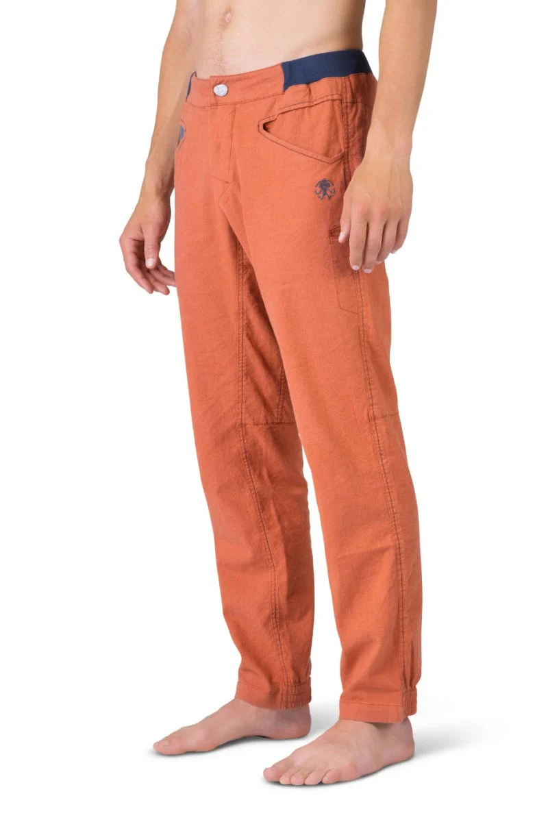 Pantalon de randonnée et d'escalade en tissu mixte lin / coton pour homme "Rafiki − GRIP"