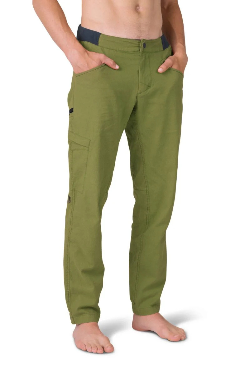Pantalon de randonnée et d'escalade en tissu mixte lin / coton pour homme "Rafiki − GRIP"