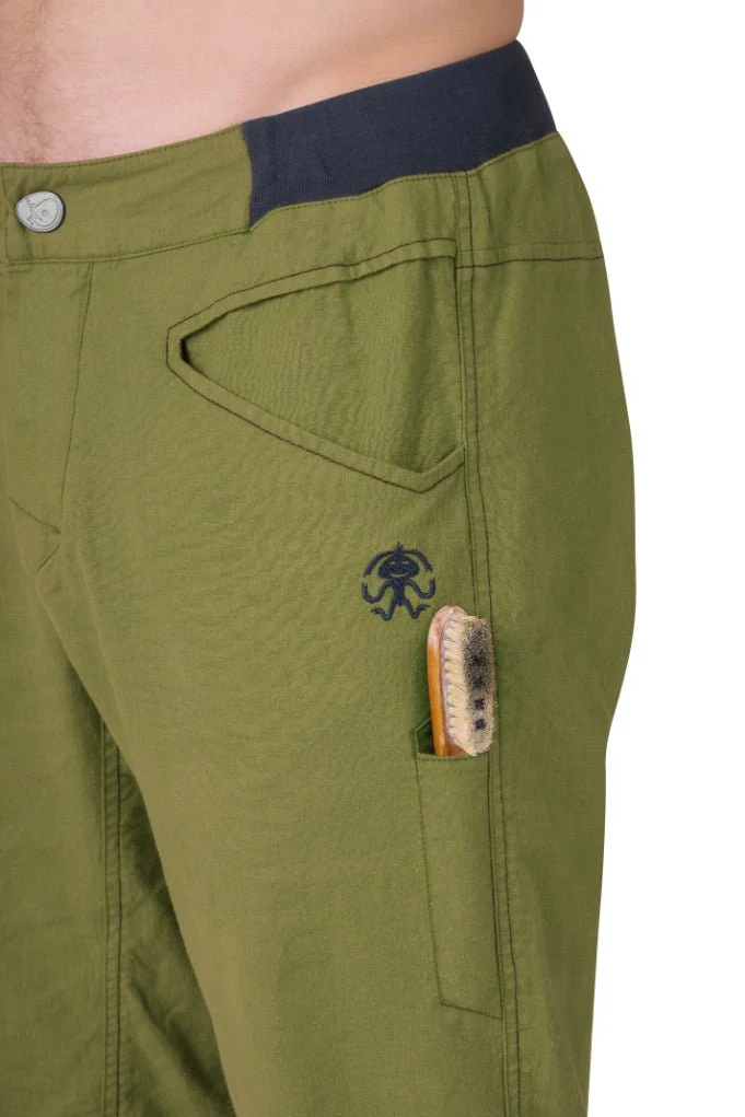 Pantalon de randonnée et d'escalade en tissu mixte lin / coton pour homme "Rafiki − GRIP"