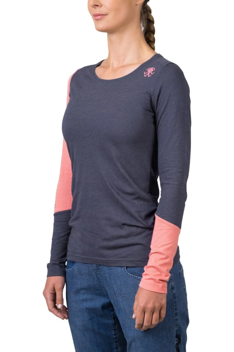 T-shirt à manches longues en coton bio plus et tissu Lenzing Modal® pour femme "Rafiki − FINALE"