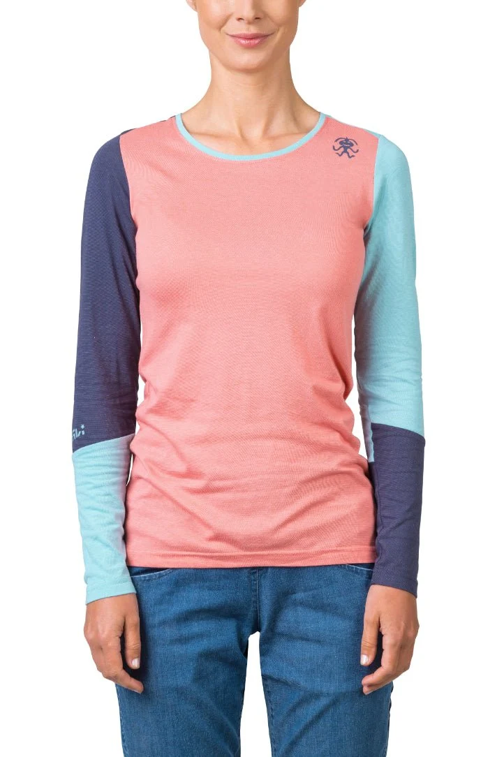T-shirt à manches longues en coton bio plus et tissu Lenzing Modal® pour femme "Rafiki − FINALE"
