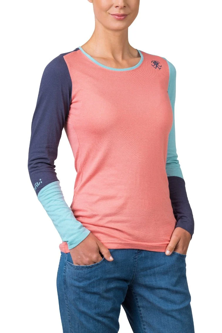 T-shirt à manches longues en coton bio plus et tissu Lenzing Modal® pour femme "Rafiki − FINALE"