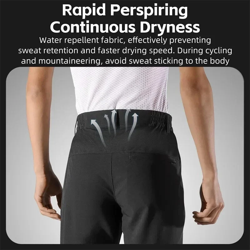 Pantalon / short de randonnée, bikepacking 2 en 1 pour homme "WEST BIKING - YP0203131"