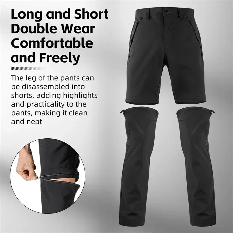 Pantalon / short de randonnée, bikepacking 2 en 1 pour homme "WEST BIKING - YP0203131"