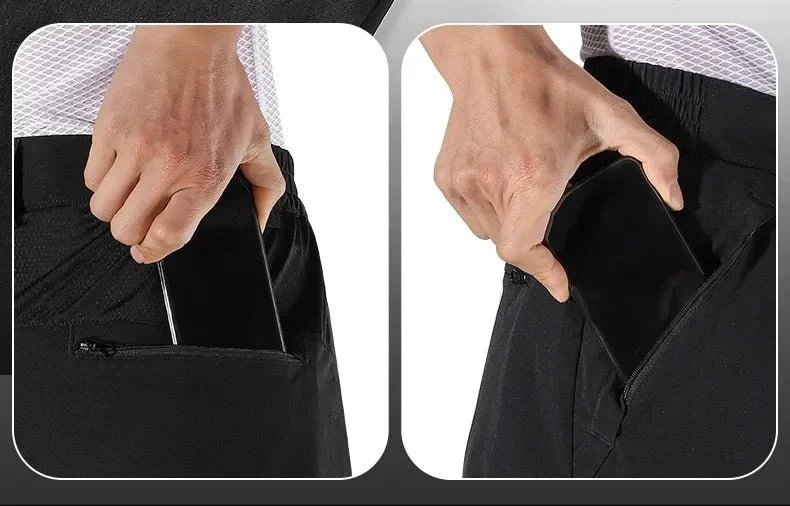 Pantalon / short de randonnée, bikepacking 2 en 1 pour homme "WEST BIKING - YP0203131"