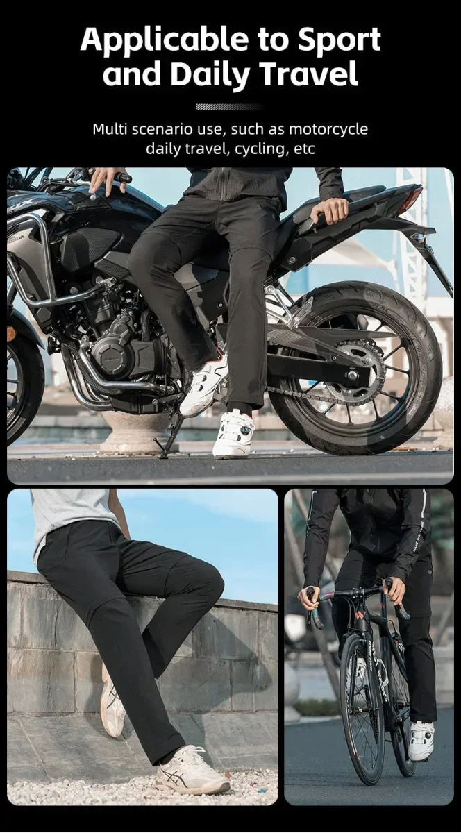 Pantalon / short de randonnée, bikepacking 2 en 1 pour homme "WEST BIKING - YP0203131"