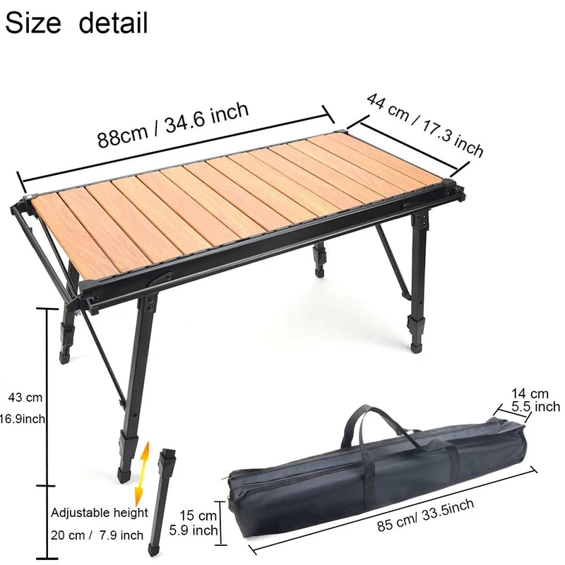 Table de camping IGT pliante amovible pour le camping & van-life "Planete Rando - IGT-TB"