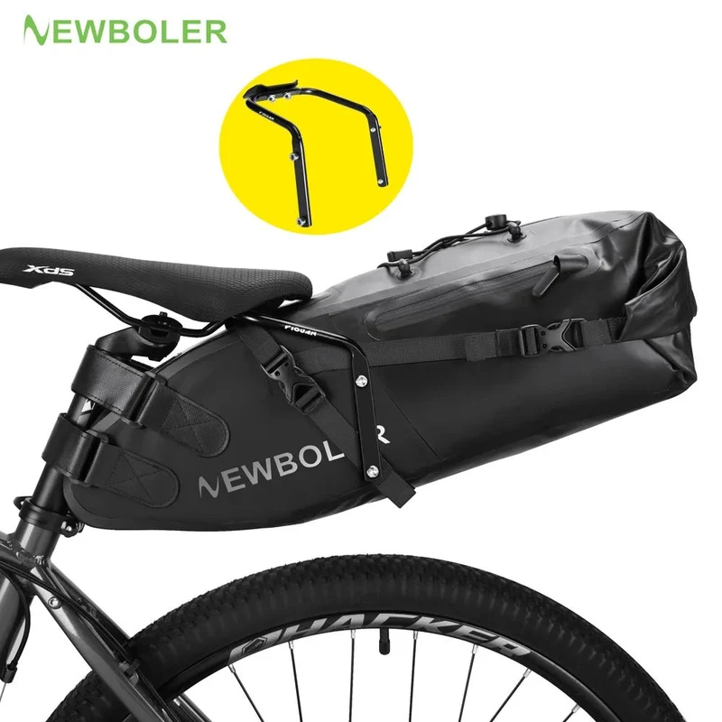 Sacoche de vélo étanche 13L avec stabilisateur pour VTT/ VTC, Gravel "NEWBOLER - PAC040"