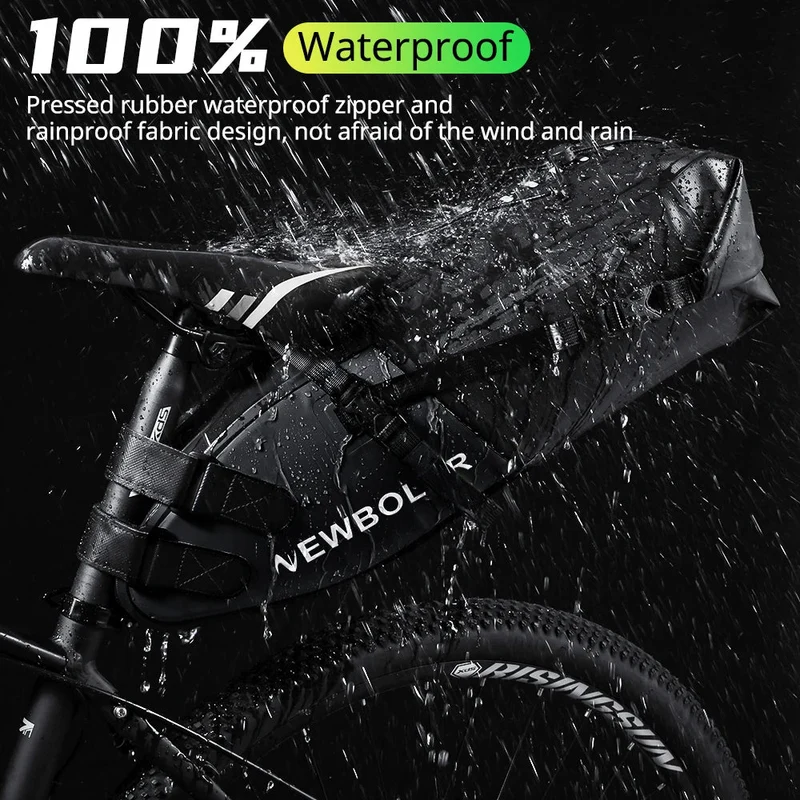 Sacoche de vélo étanche 13L avec stabilisateur pour VTT/ VTC, Gravel "NEWBOLER - PAC040"
