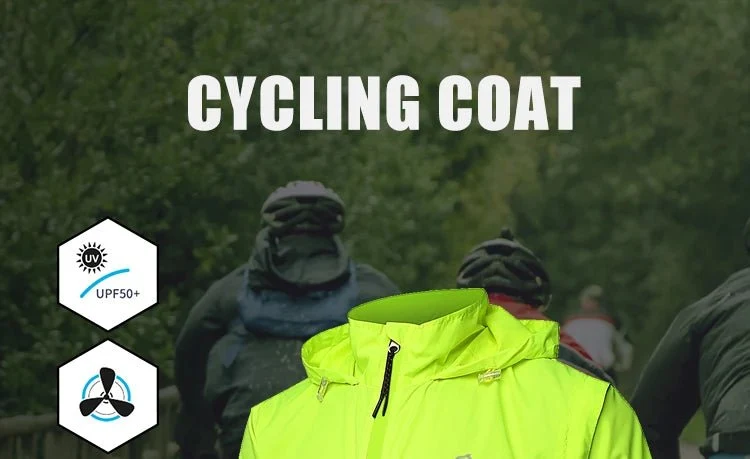 Veste de cyclisme réfléchissante et coupe-vent pour homme UPF50+ "QUESHARK - QE240"