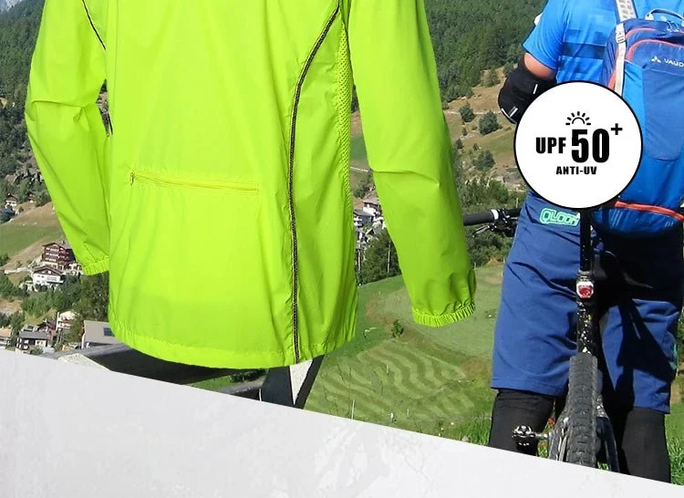 Veste de cyclisme réfléchissante et coupe-vent pour homme UPF50+ "QUESHARK - QE240"