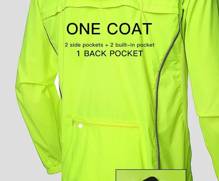 Veste de cyclisme réfléchissante et coupe-vent pour homme UPF50+ "QUESHARK - QE240"