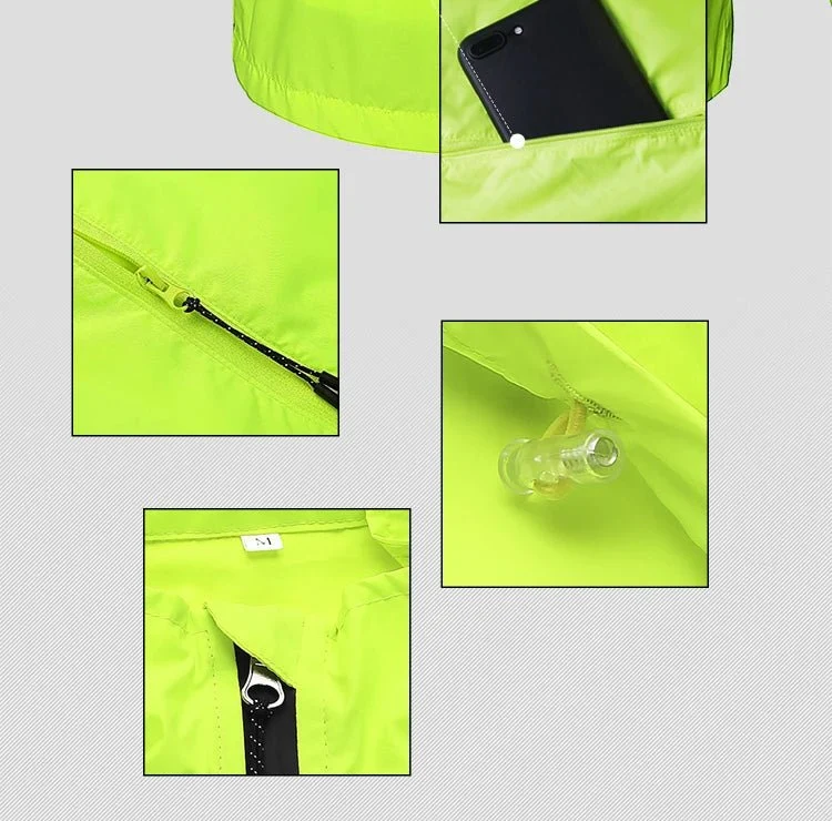 Veste de cyclisme réfléchissante et coupe-vent pour homme UPF50+ "QUESHARK - QE240"