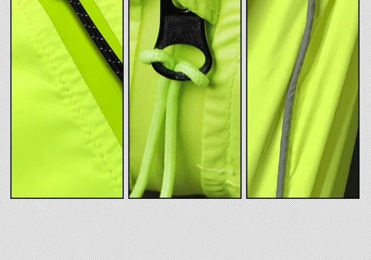 Veste de cyclisme réfléchissante et coupe-vent pour homme UPF50+ "QUESHARK - QE240"