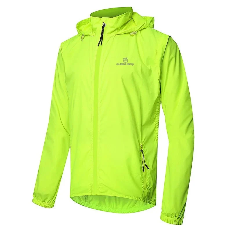 Veste de cyclisme réfléchissante et coupe-vent pour homme UPF50+ "QUESHARK - QE240"