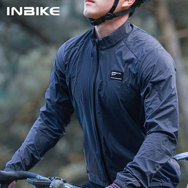 Veste coupe-vent de cyclisme SPF40+ imperméable à manches longues pour homme "INBIKE - On The Way"