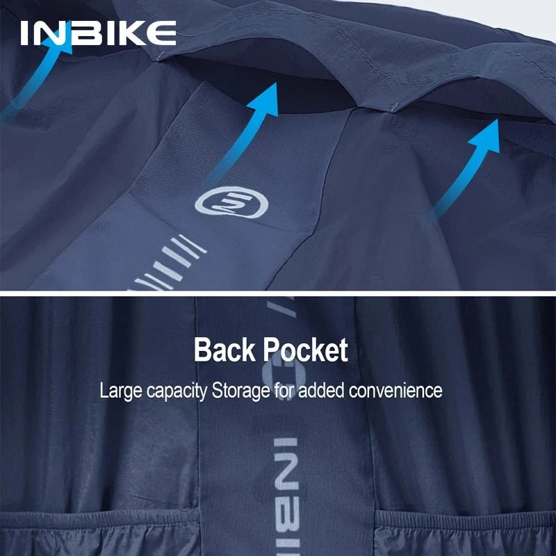 Veste coupe-vent de cyclisme SPF40+ imperméable à manches longues pour homme "INBIKE - On The Way"