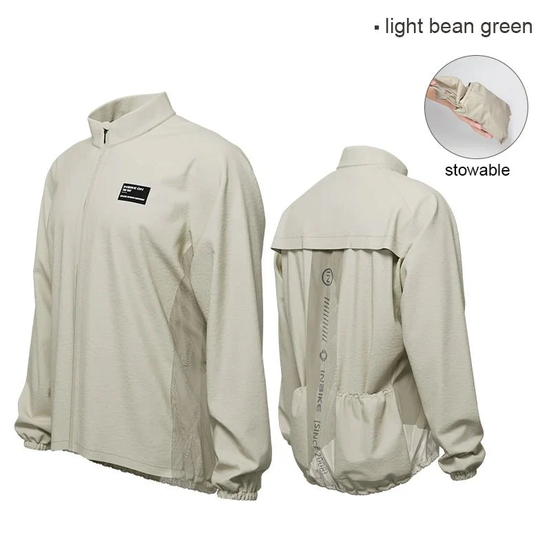 Veste coupe-vent de cyclisme SPF40+ imperméable à manches longues pour homme "INBIKE - On The Way"