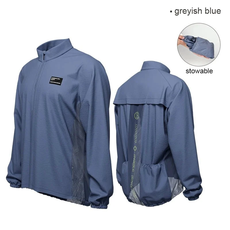 Veste coupe-vent de cyclisme SPF40+ imperméable à manches longues pour homme "INBIKE - On The Way"