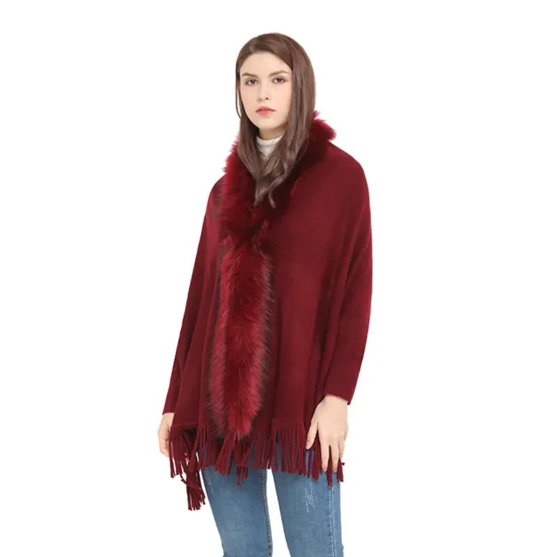 Poncho d'hiver femme