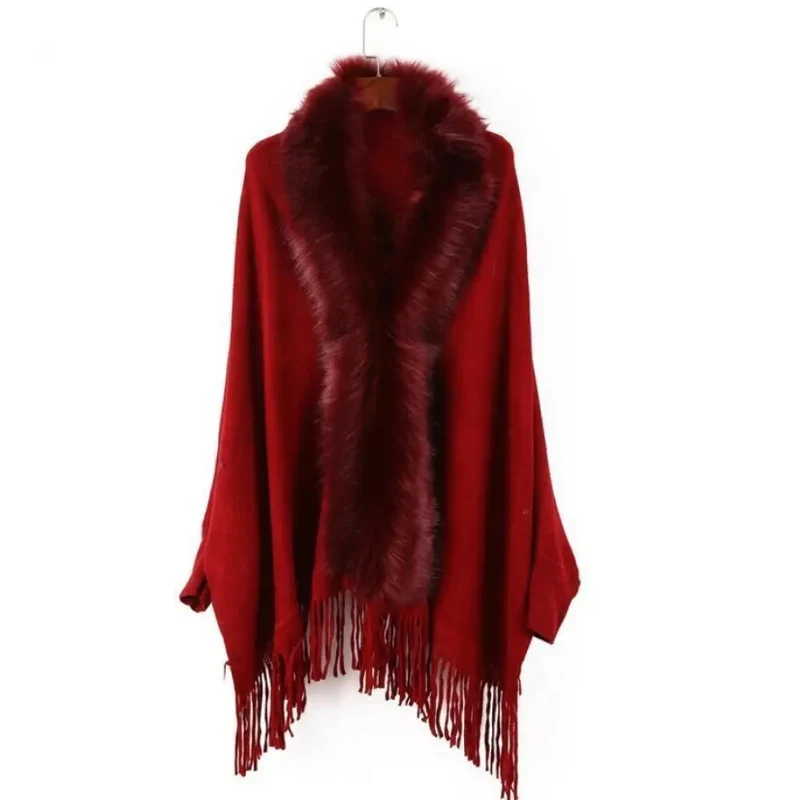 Poncho d'hiver femme
