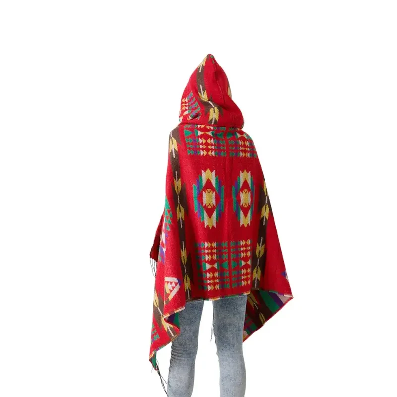 Pull poncho court femme