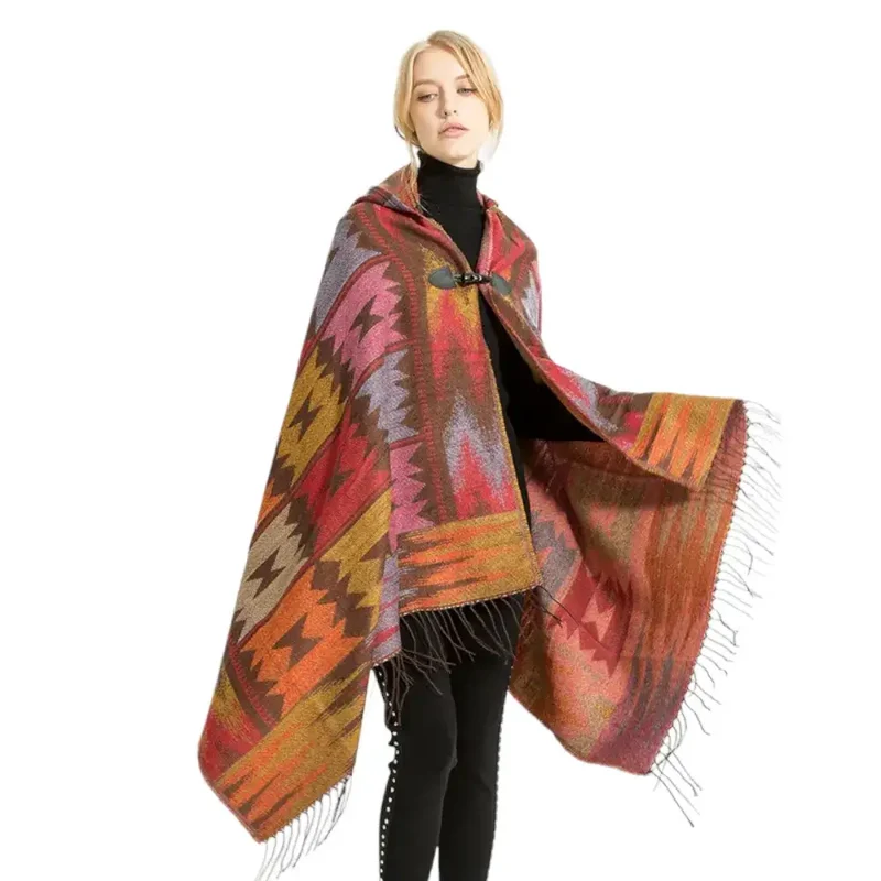 Pull poncho court femme