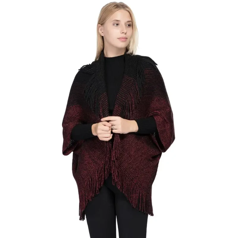 Pull femme esprit poncho