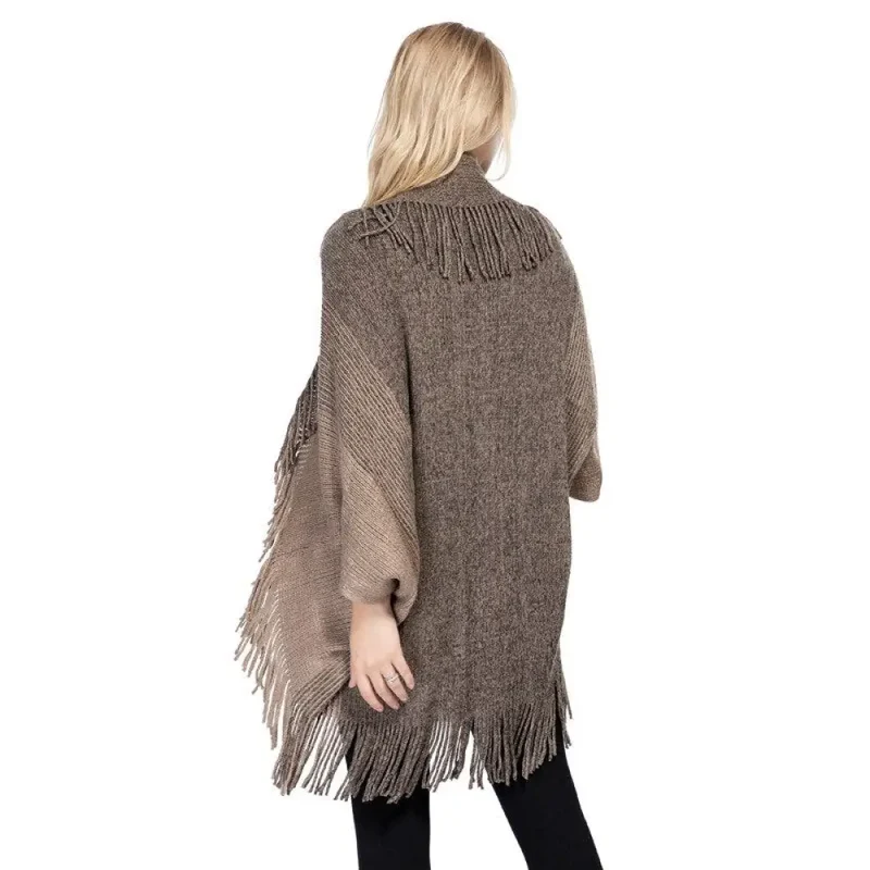 Pull femme esprit poncho