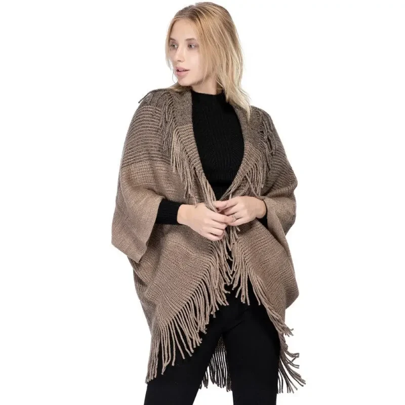 Pull femme esprit poncho