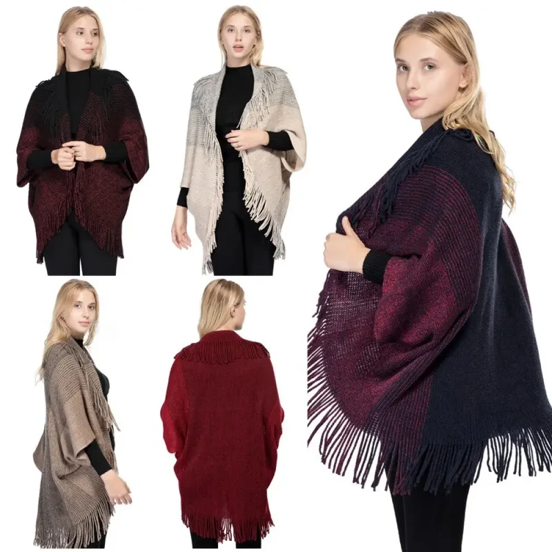 Pull femme esprit poncho