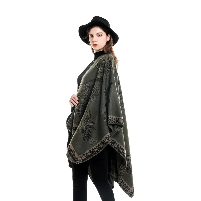 Poncho manteau femme hiver