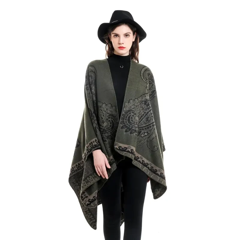 Poncho manteau femme hiver