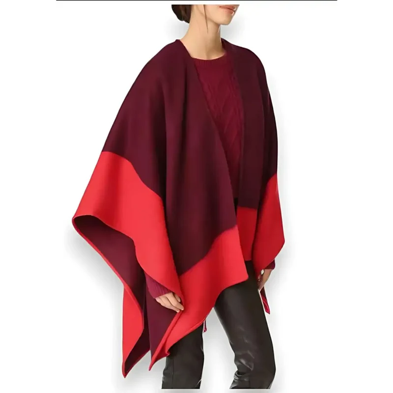 Poncho esprit femme